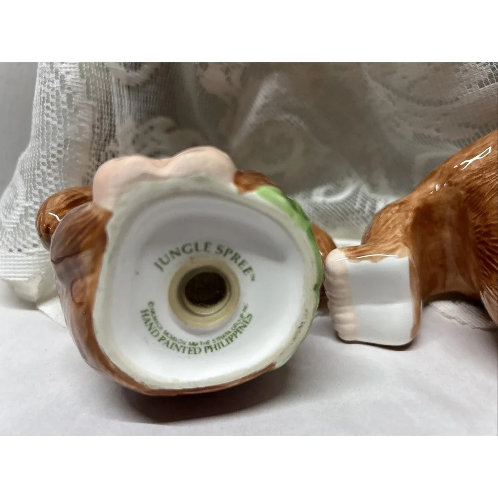 Vintage Monkey salt‎ and pepper shakers Jungle Spree 1992 Strata Group Large